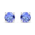 0.46 ct. Genuine Tanzanite .925 Sterling Silver Earrings for women
