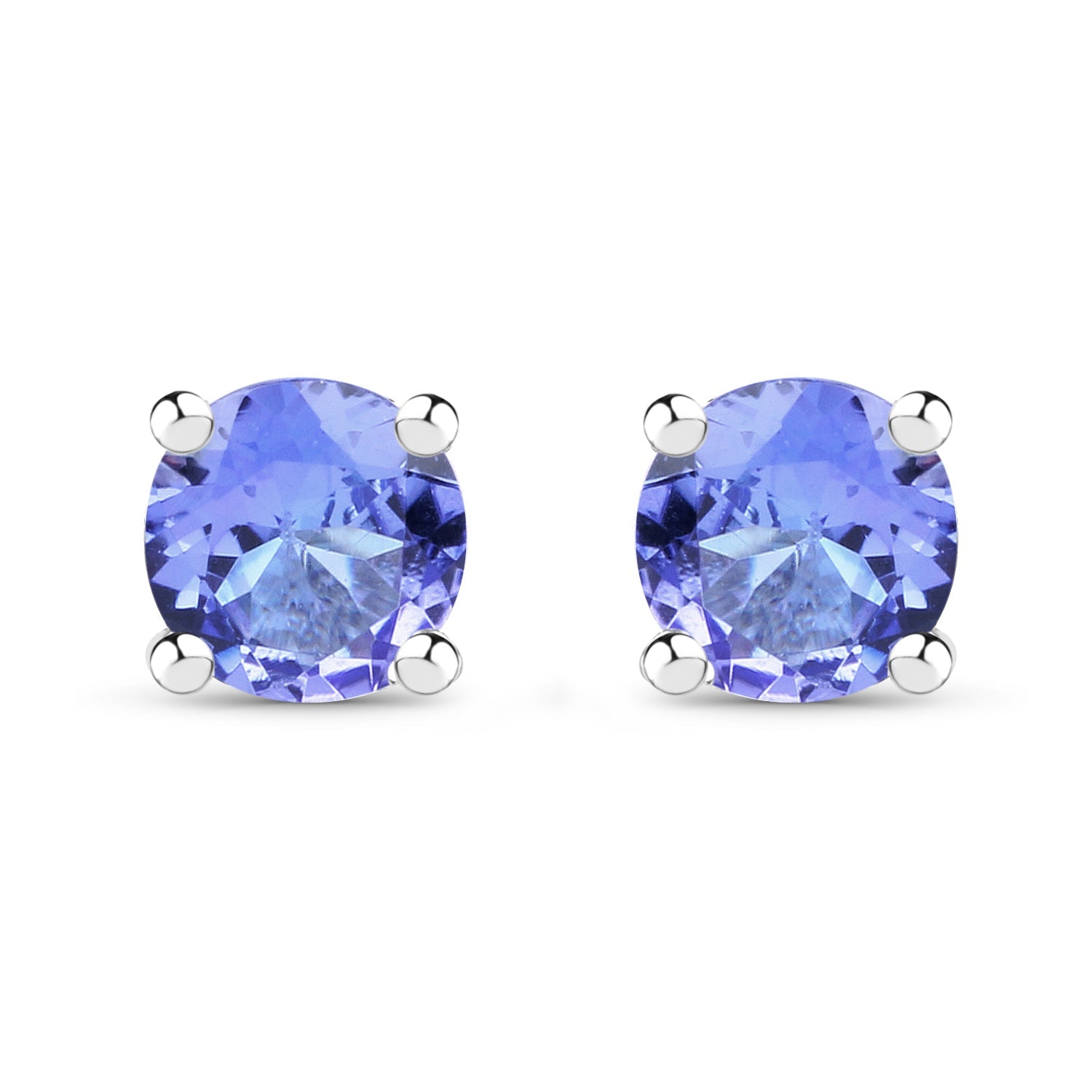 0.46 ct. Genuine Tanzanite .925 Sterling Silver Earrings for women