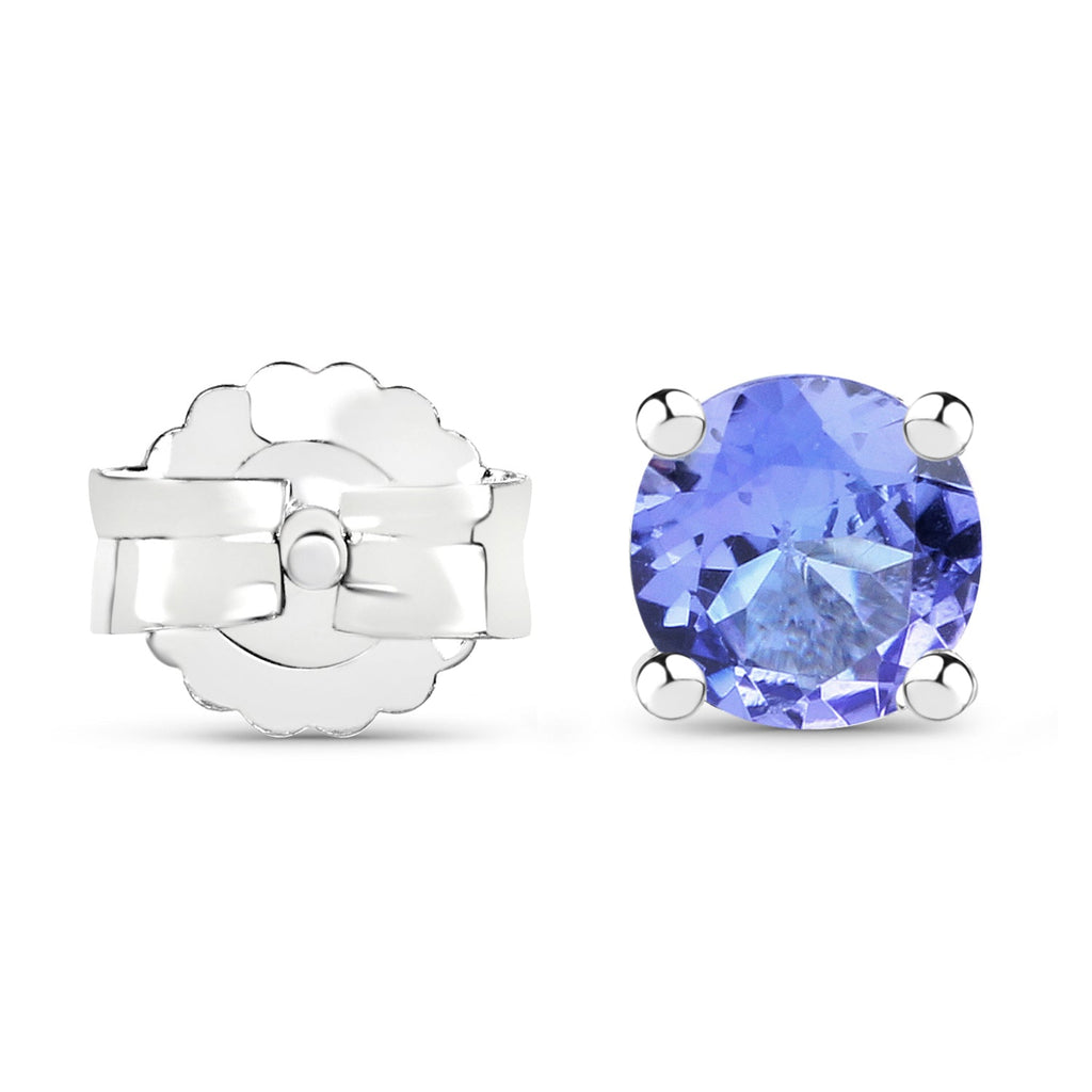 0.46 ct. Genuine Tanzanite .925 Sterling Silver Earrings for women