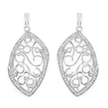 0.73 Carat Genuine White Diamond .925 Sterling Silver Earrings