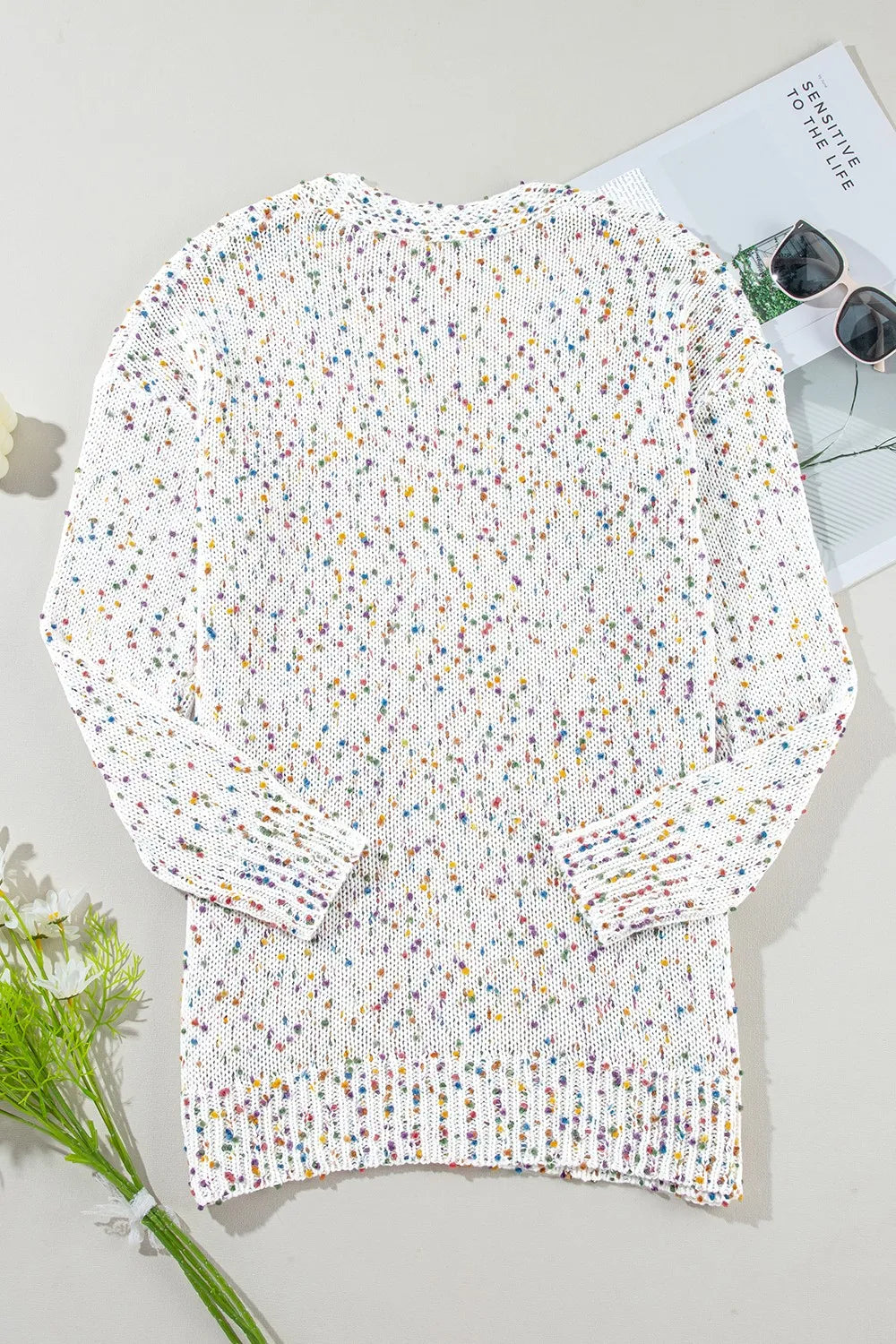 Open Front Long Sleeve Cardigan