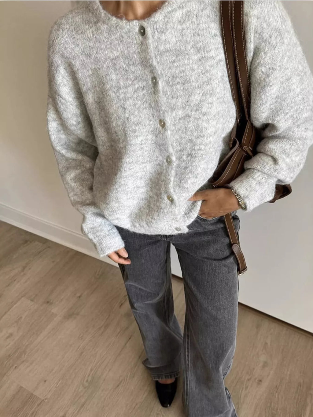 Button Up Long Sleeve Cardigan