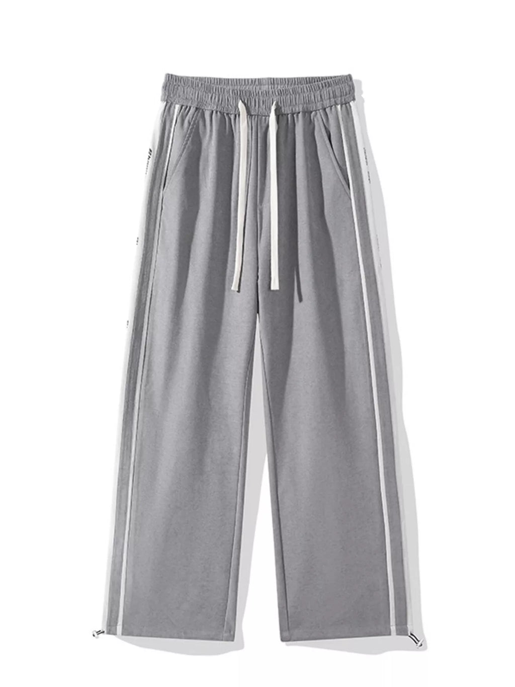 Men's Plus Size Striped Side Loose Fit Casual Pants