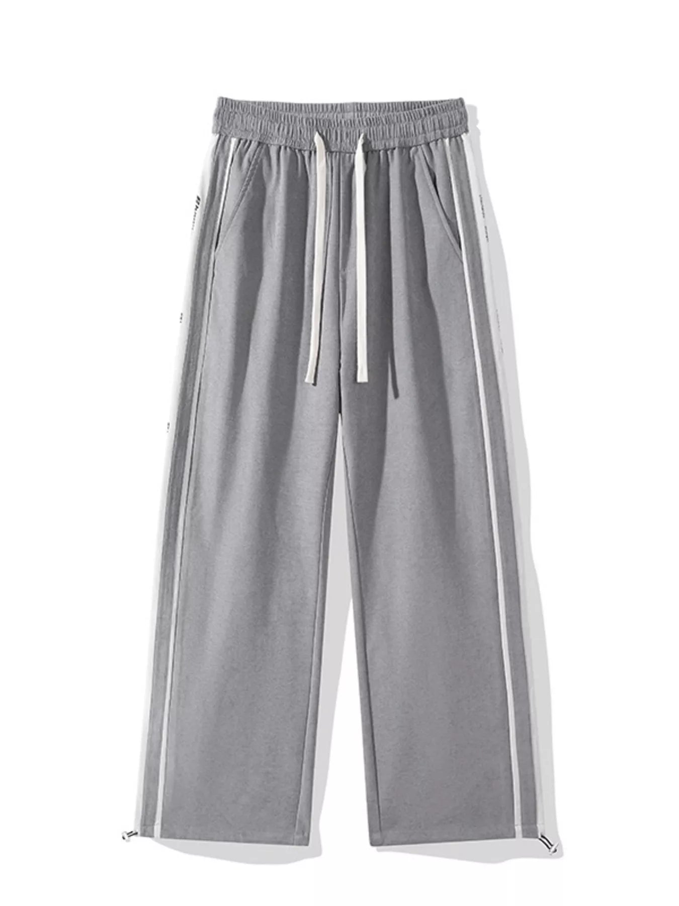 Men's Plus Size Striped Side Loose Fit Casual Pants