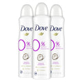 Dove 0 percent Deodorant Spray For 48 Hour Protection Coconut and Pink Jasmine Aluminum Free Deodorant 4 oz 3 Count White 4 Ounce (Pack of 3)
