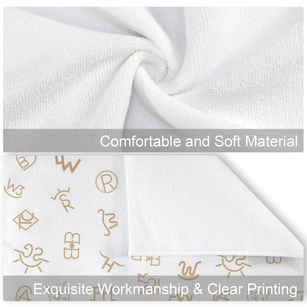 Baha Ranch Set of 4 Minimalistic Cowboy Western Cattle Brands Kitchen Towels Made in America
