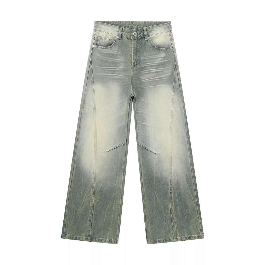 Men's Vintage Wash Wide Leg Jeans