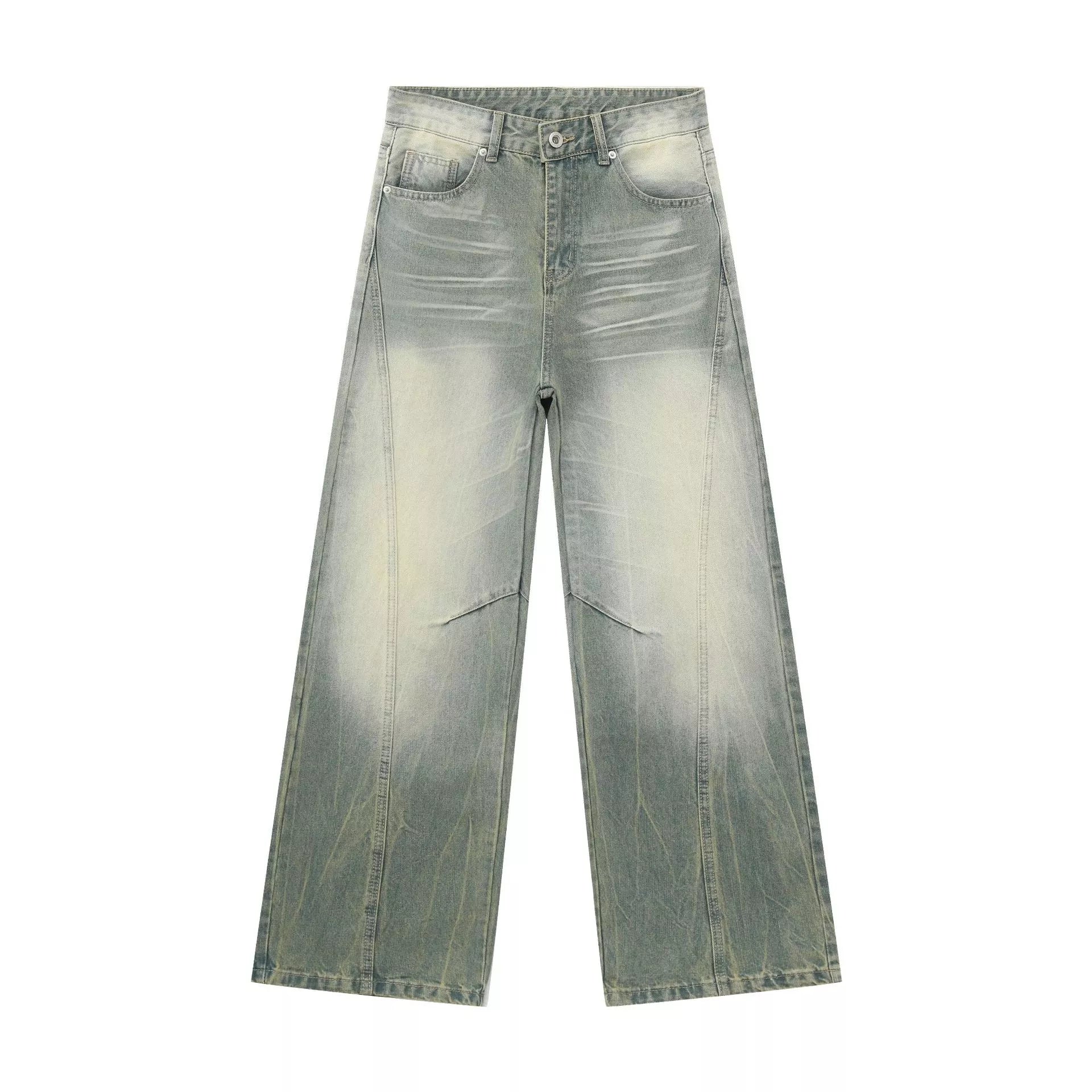 Men's Vintage Wash Wide Leg Jeans