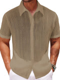 Men's Plus Size Button Down Short Sleeve Shirt