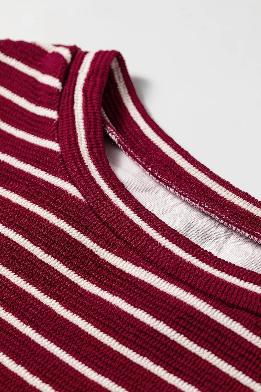 Stripe Drop Shoulder Long Sleeve Top