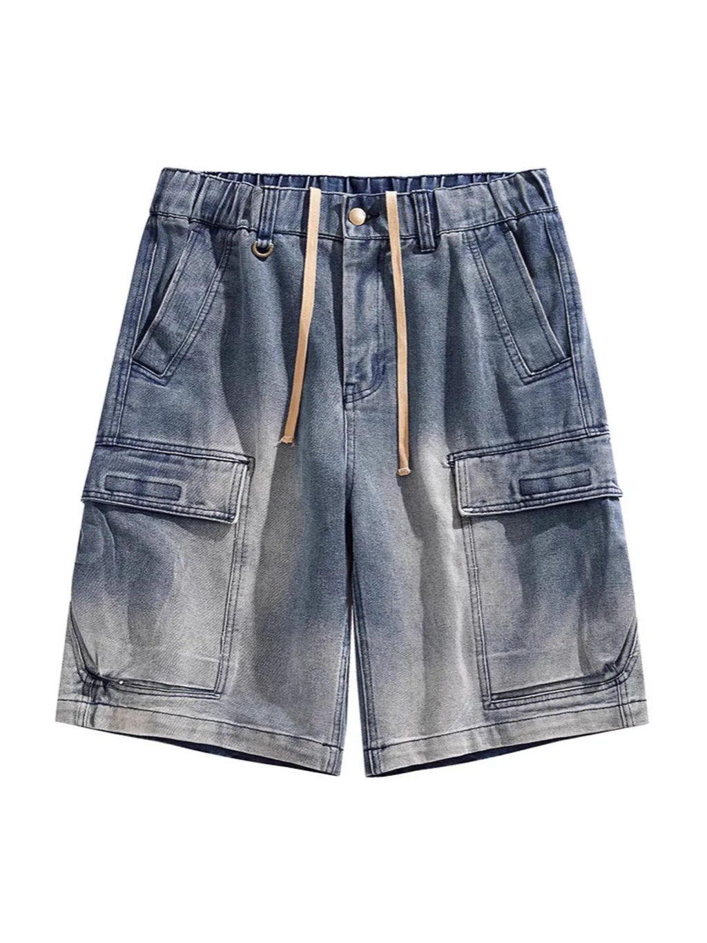 Men's Vintage Wash Cargo Demin Shorts