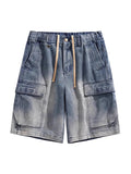 Men's Vintage Wash Cargo Demin Shorts