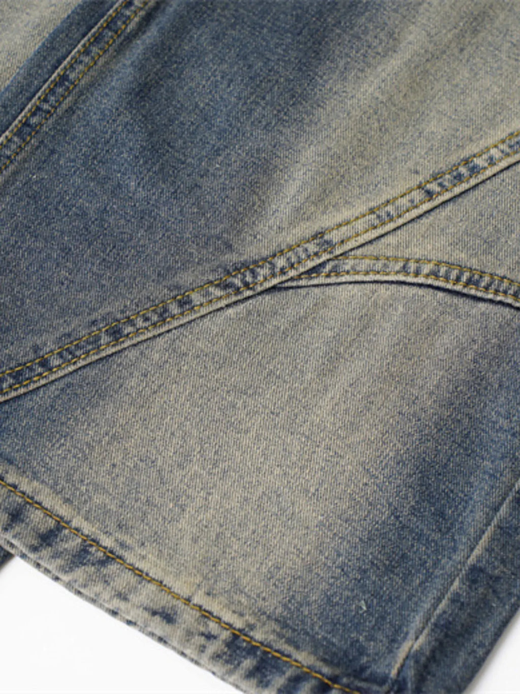 Men's Frayed Hem Wide Leg Jeans