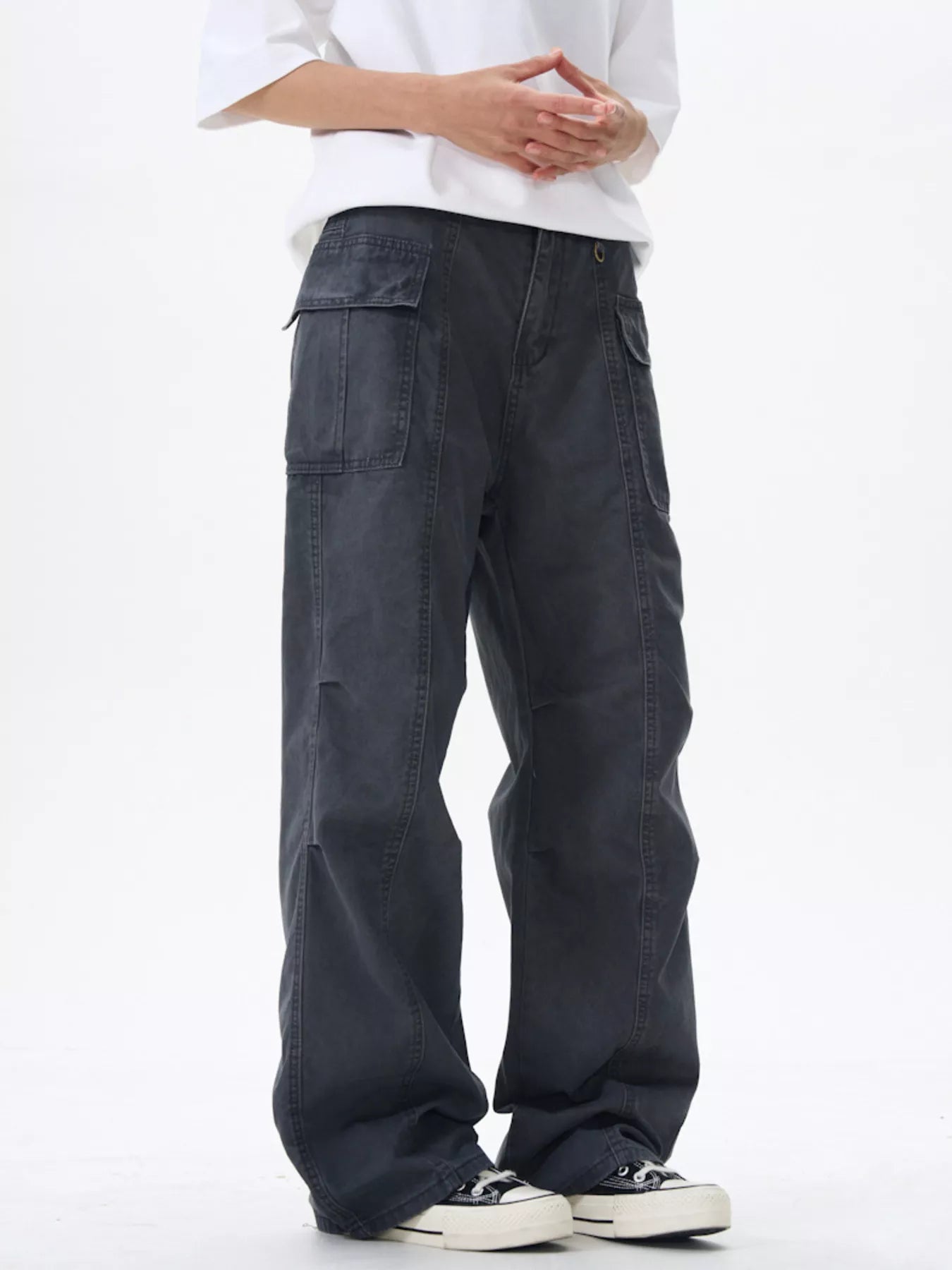 Men's Wide Leg Cargo Pants