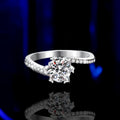 1 Carat 925 Sterling Silver Moissanite Ring