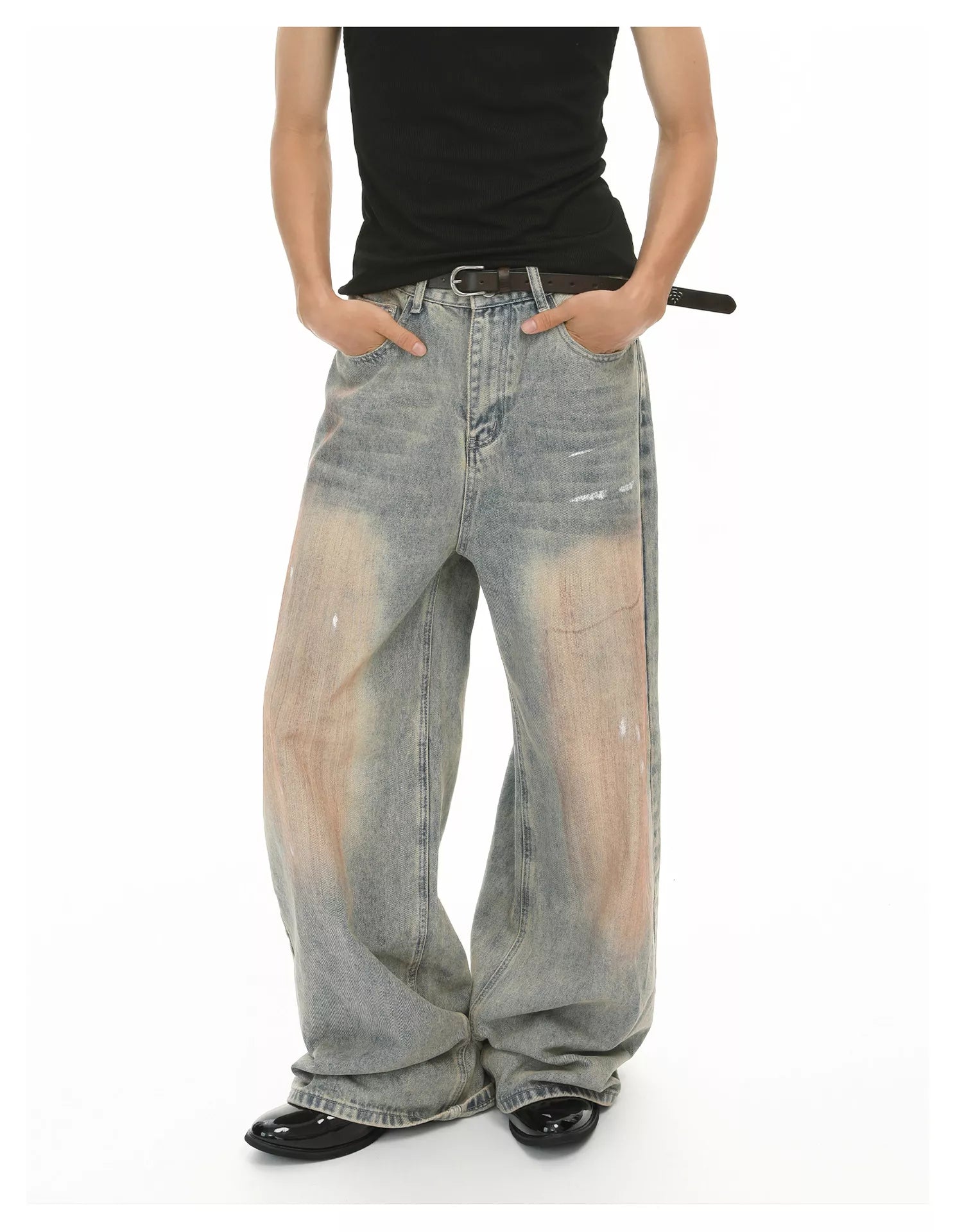 Men's Baggy Vintage Wash Jeans