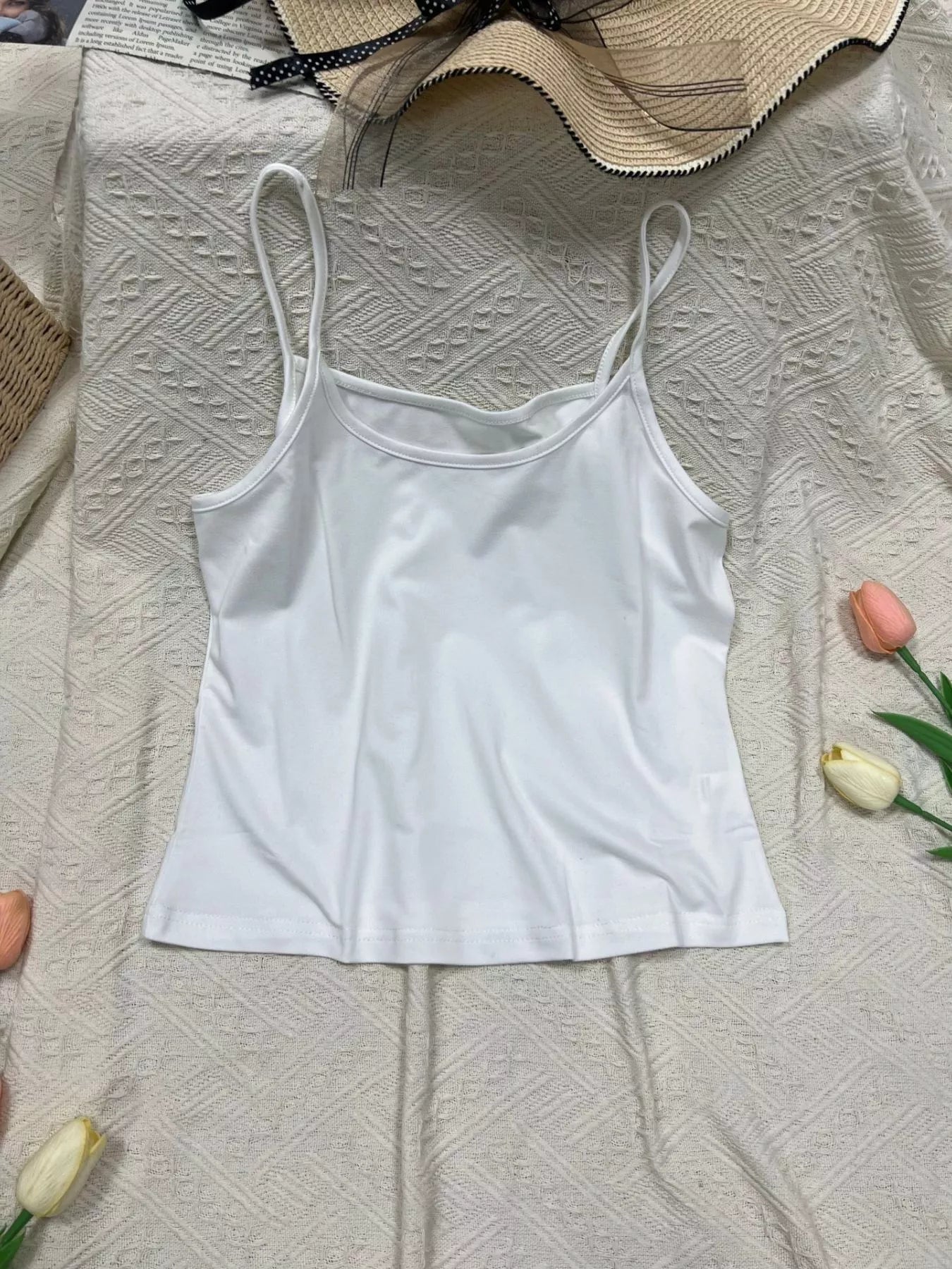Solid Color Scoop Neck Cami