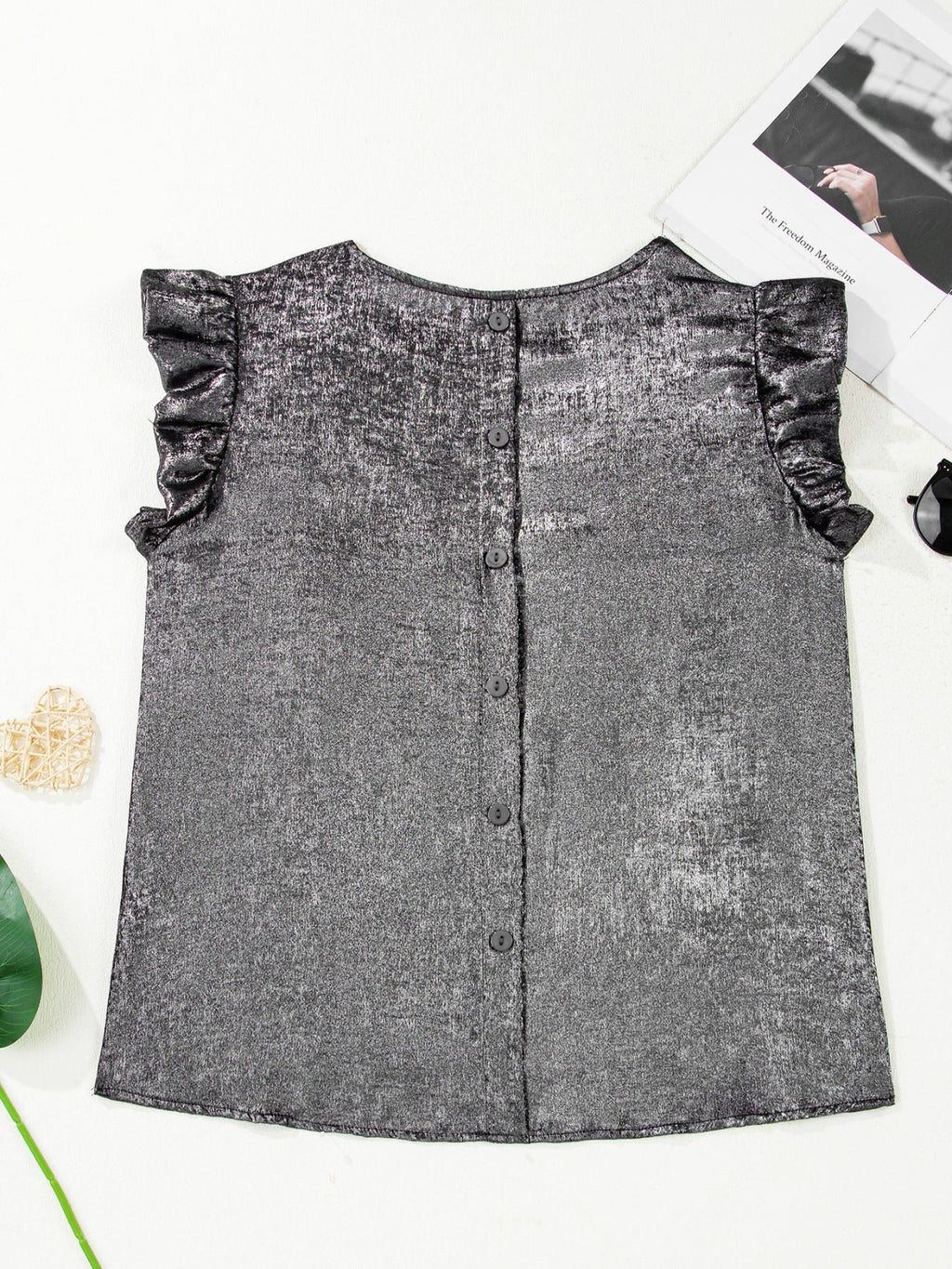 Ruffled Round Neck Tank