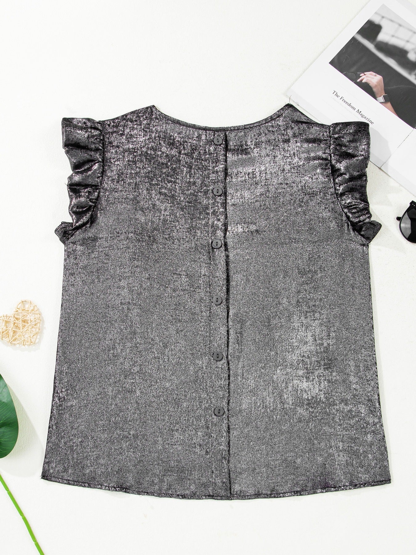 Ruffled Round Neck Tank