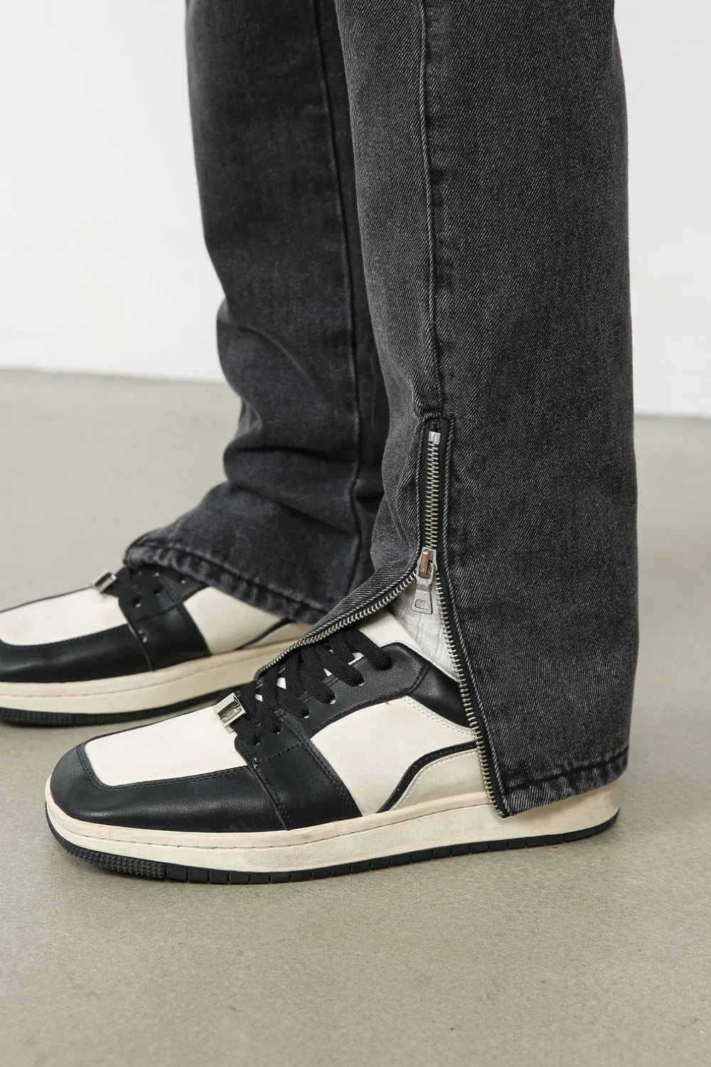 Men's Decor Zip Jeans with Pockets