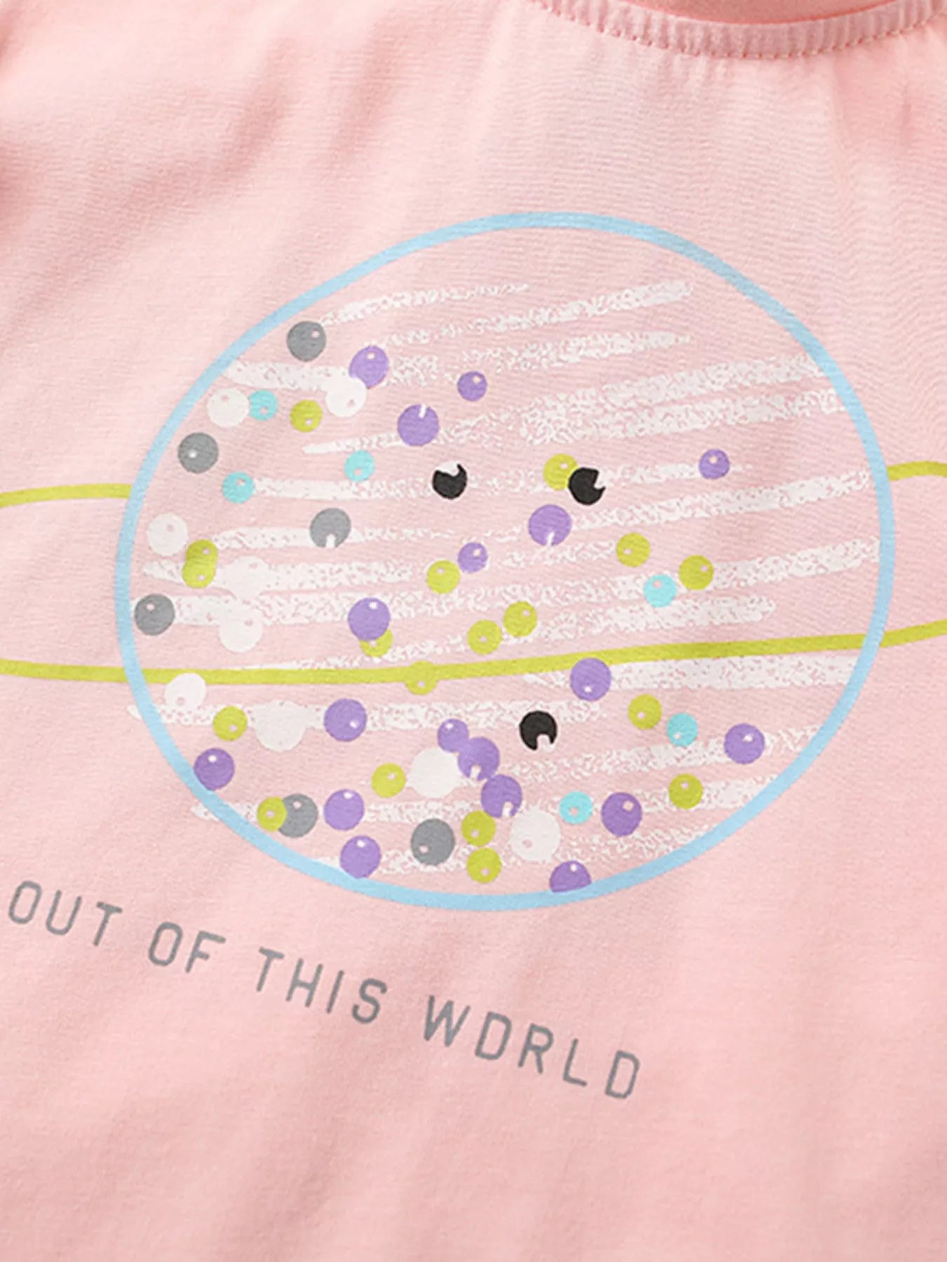 Children's Out of This World Planet Graphic Top and Shorts Set