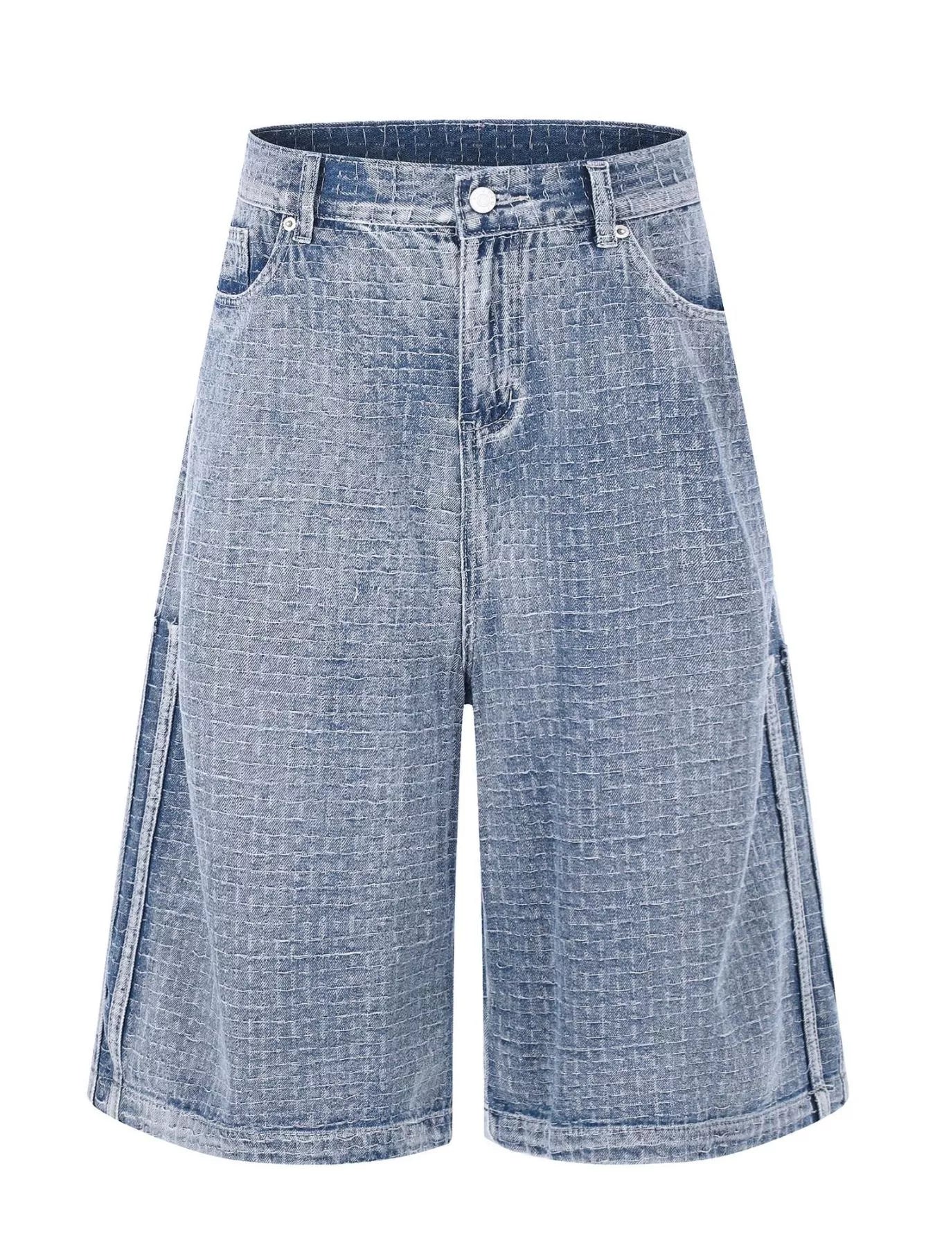 Men's Wide Leg Denim Capris