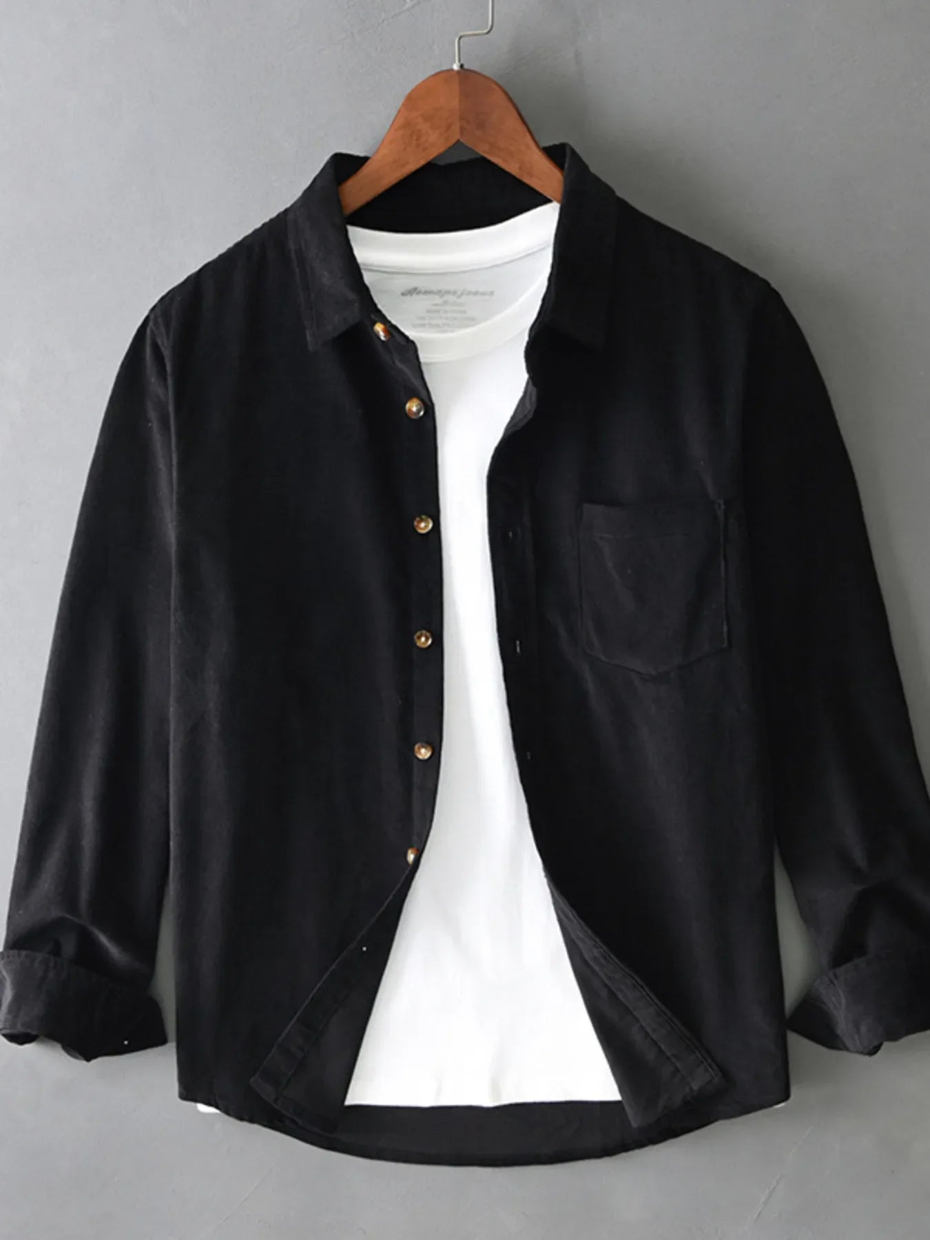 Men's Plus Size Button Up Long Sleeve Shirt