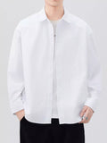 Men's Plus Size Button Up Long Sleeve Shirt