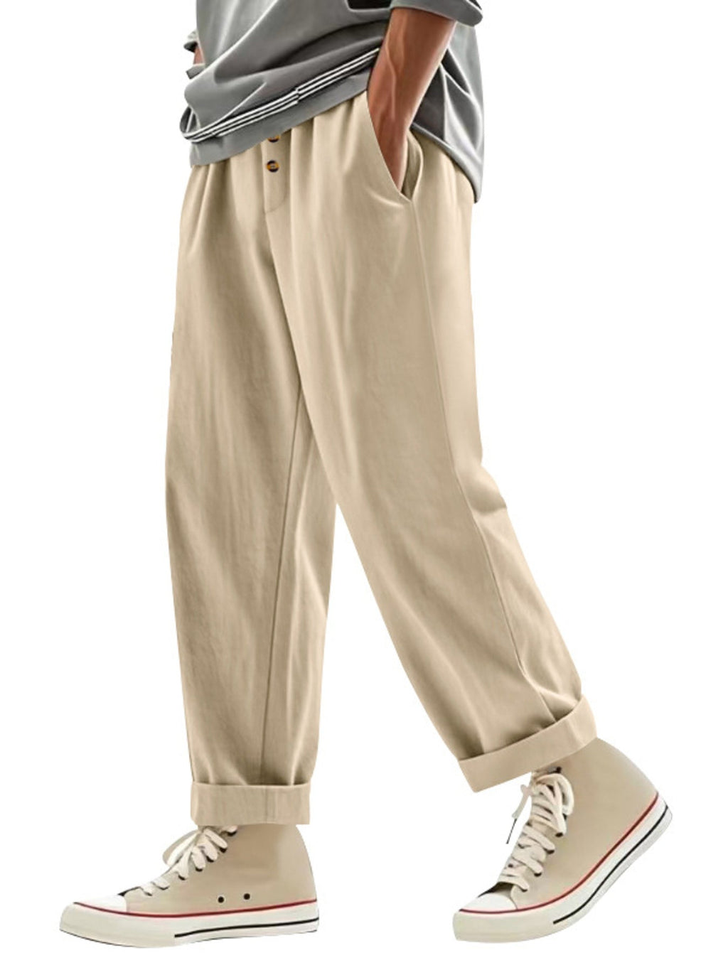 Men's Full Size Drawstring Loose Fit Pants Plus Size