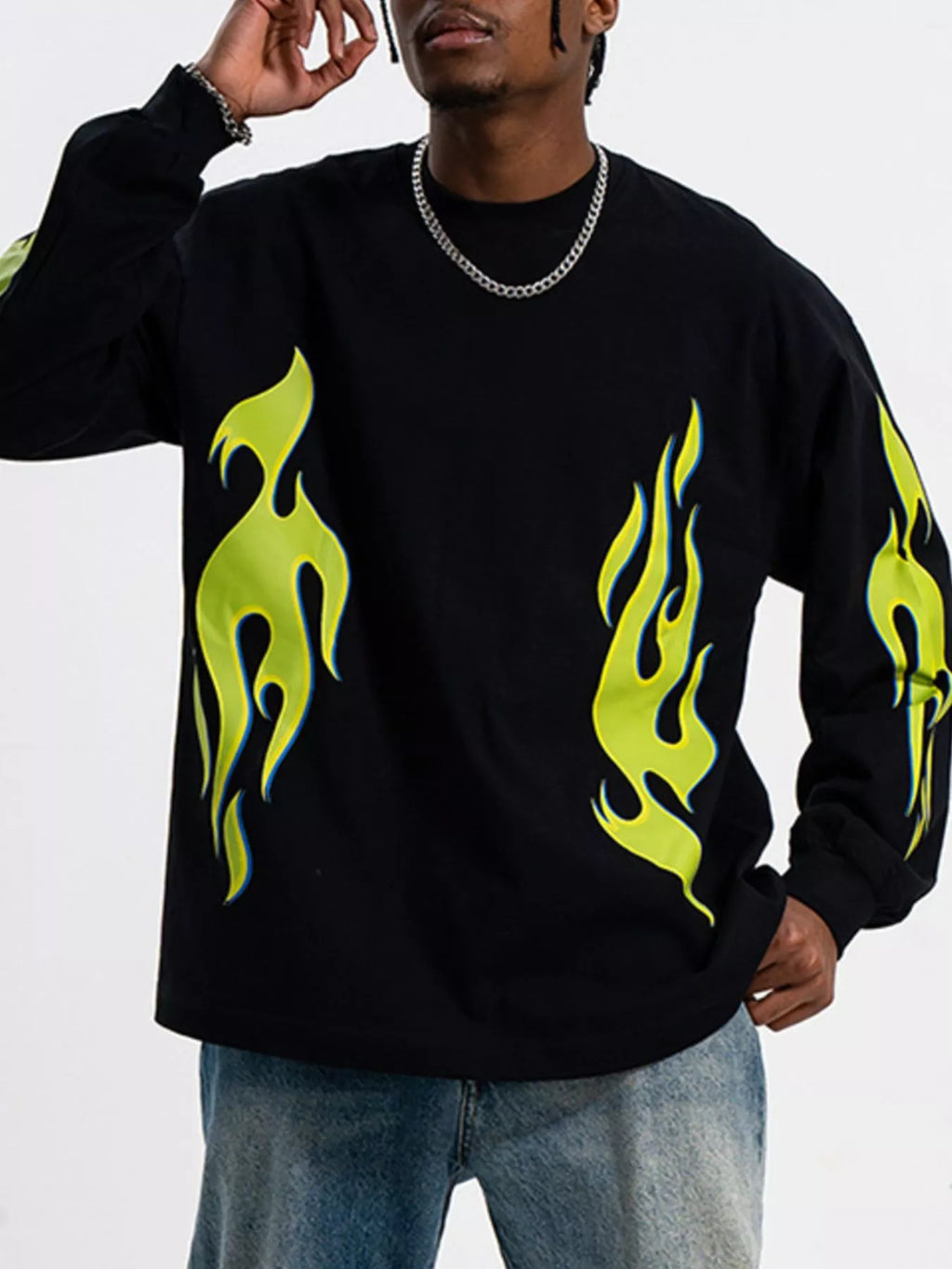 Men's Round Neck Long Sleeve T-Shirt