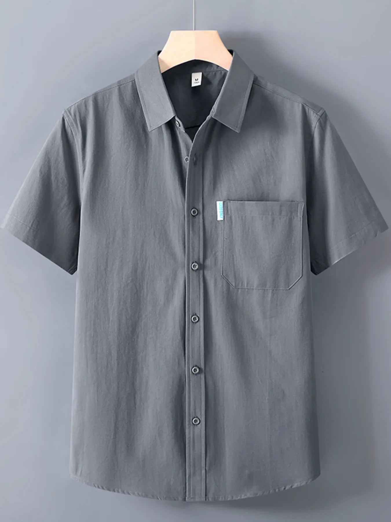 Men's Plus Size Button Up Short Sleeve Shirt