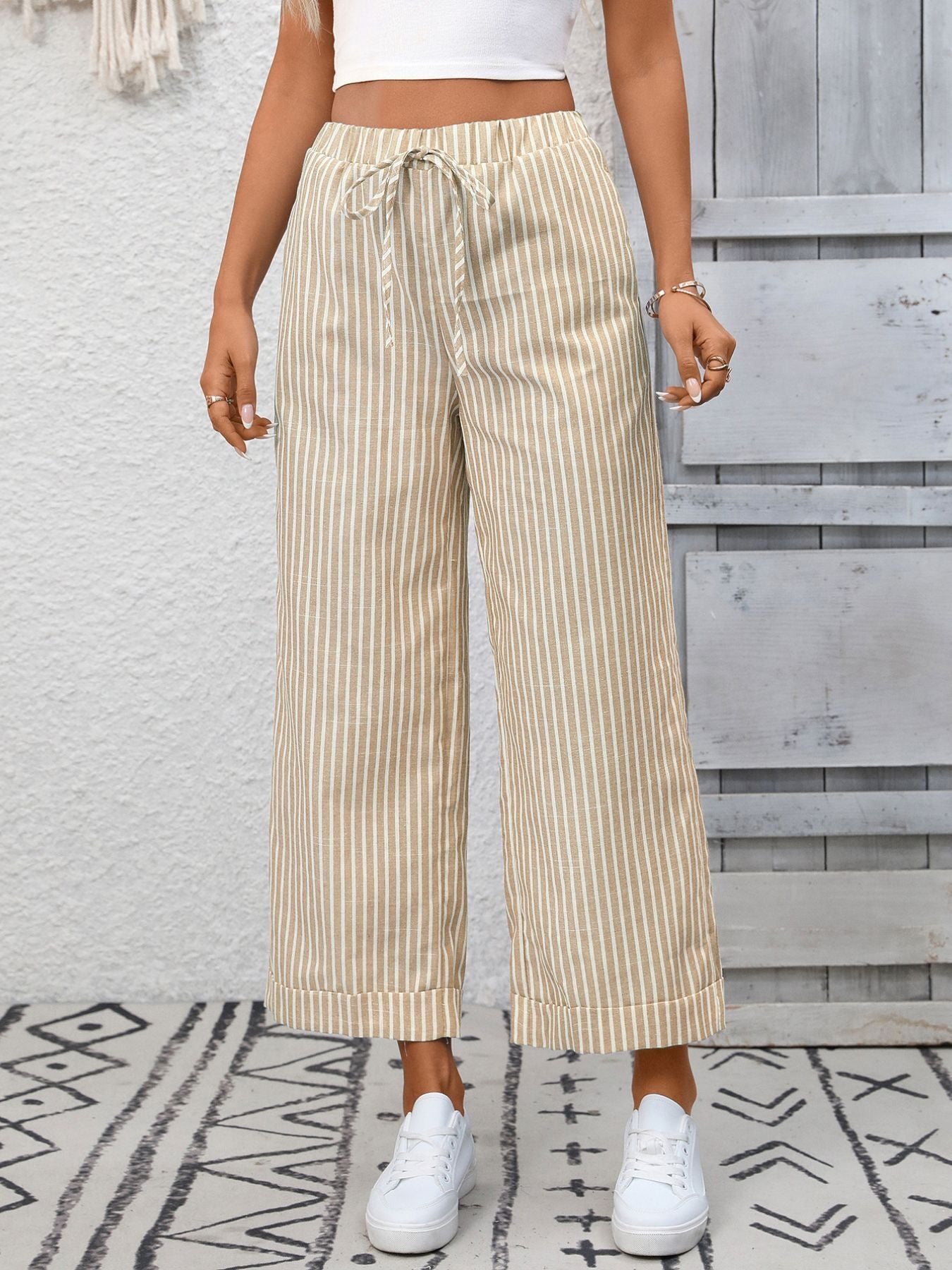 Striped Wide Leg Pants