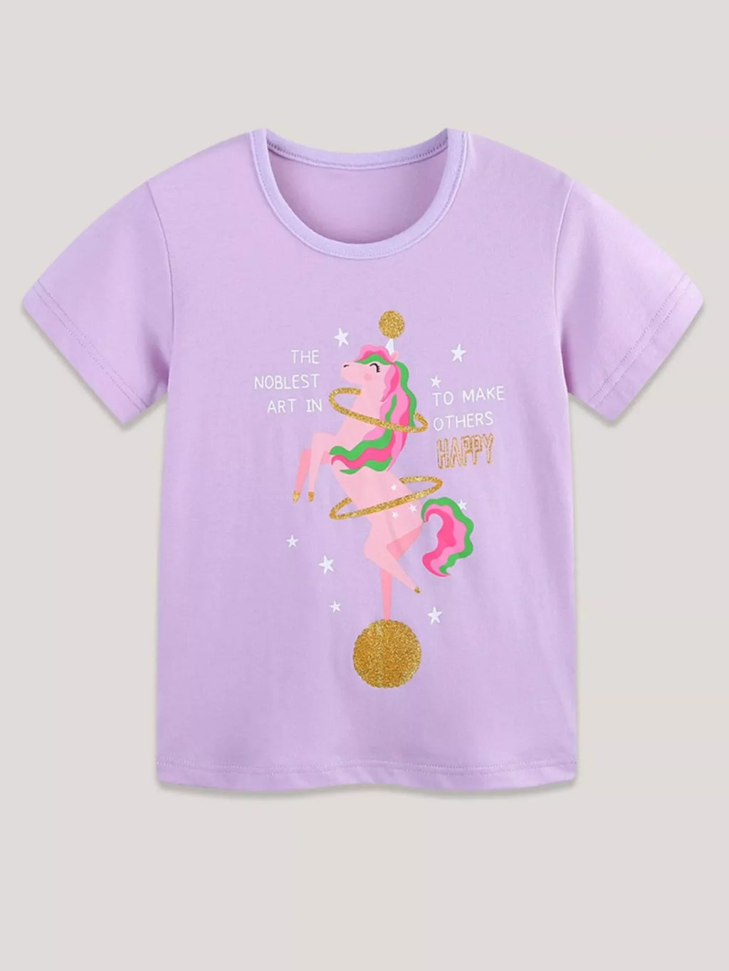 Children's Unicorn Graphic Short Sleeve T-Shirt
