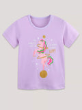 Children's Unicorn Graphic Short Sleeve T-Shirt