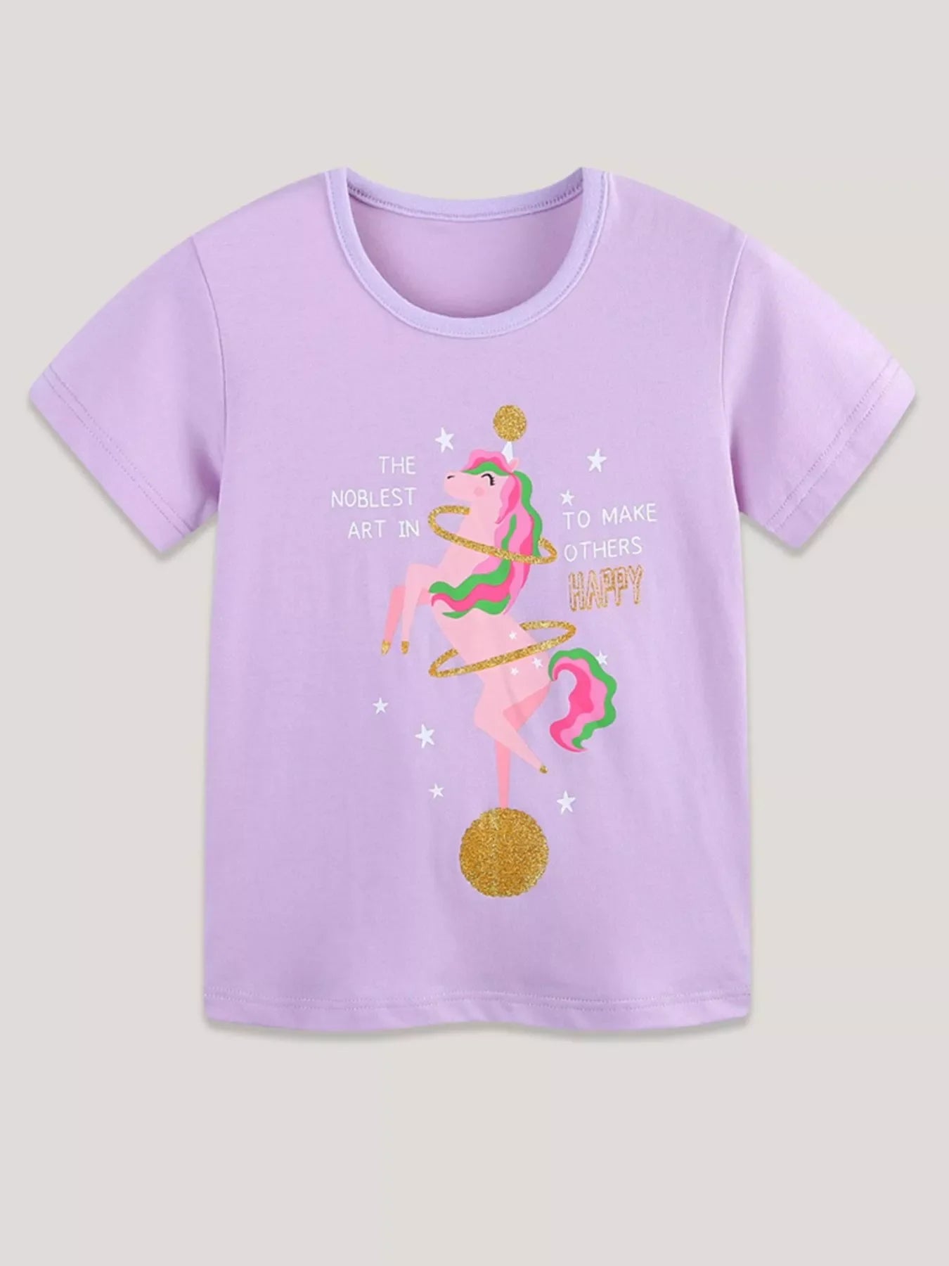 Children's Unicorn Graphic Short Sleeve T-Shirt