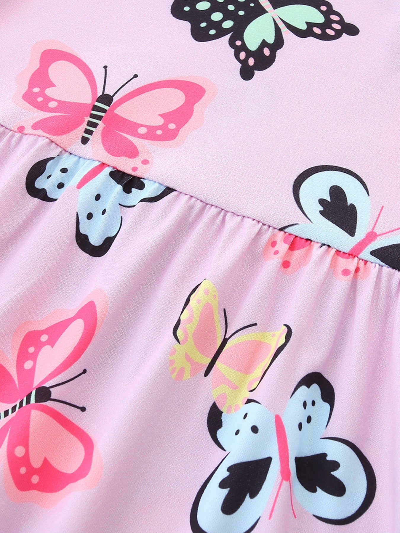 Children's Butterfly Print Casual Dress