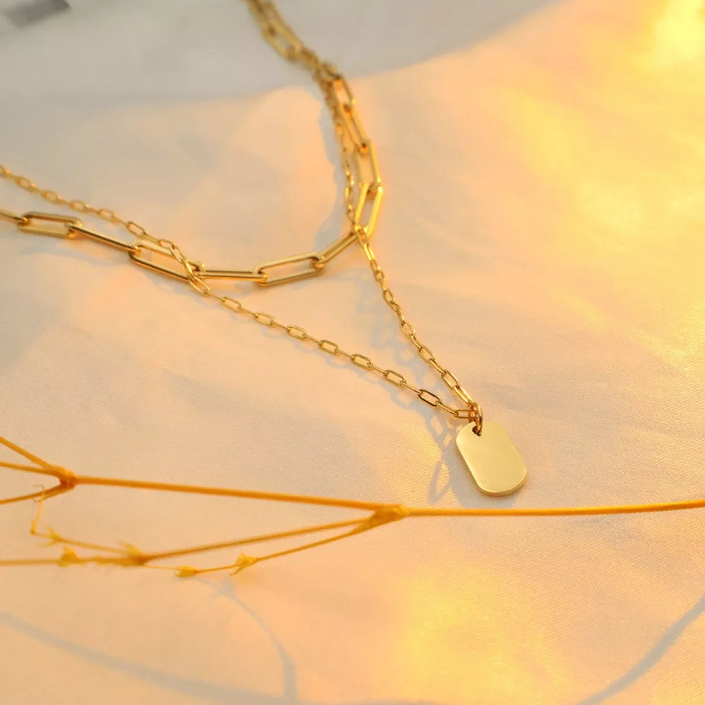 18K Gold-Plated Double Layered Necklace