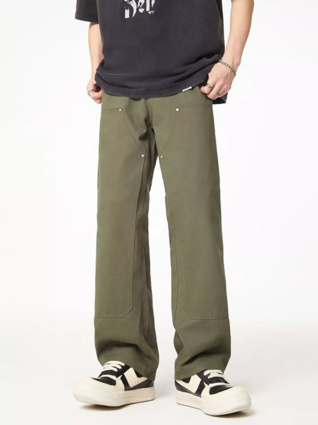 Men's Full Size Wash Wide Leg Jeans Plus Size