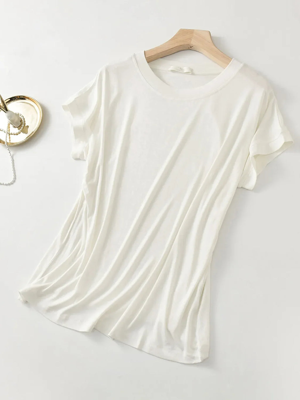 Plus Size Round Neck Short Sleeve T-Shirt