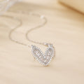 925 Sterling Silver Zircon Heart Necklace
