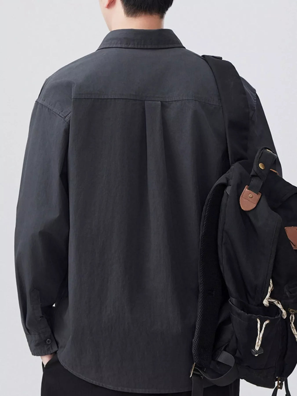 Men's Plus Size Button Up Long Sleeve Shirt