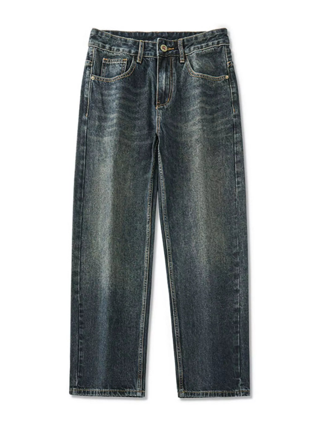 Men's Vintage Wash Wide Leg Jeans