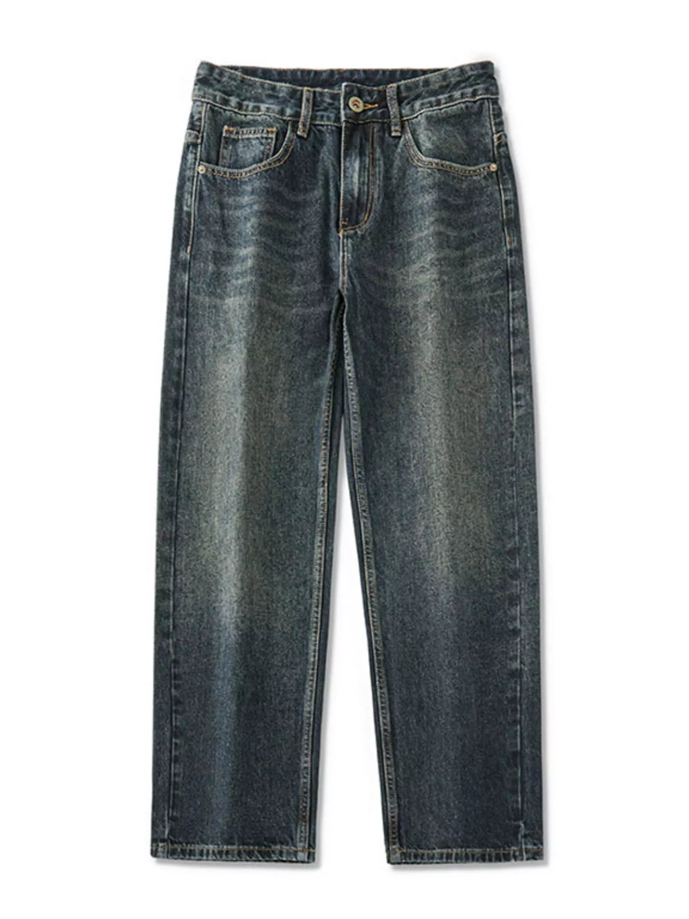 Men's Vintage Wash Wide Leg Jeans