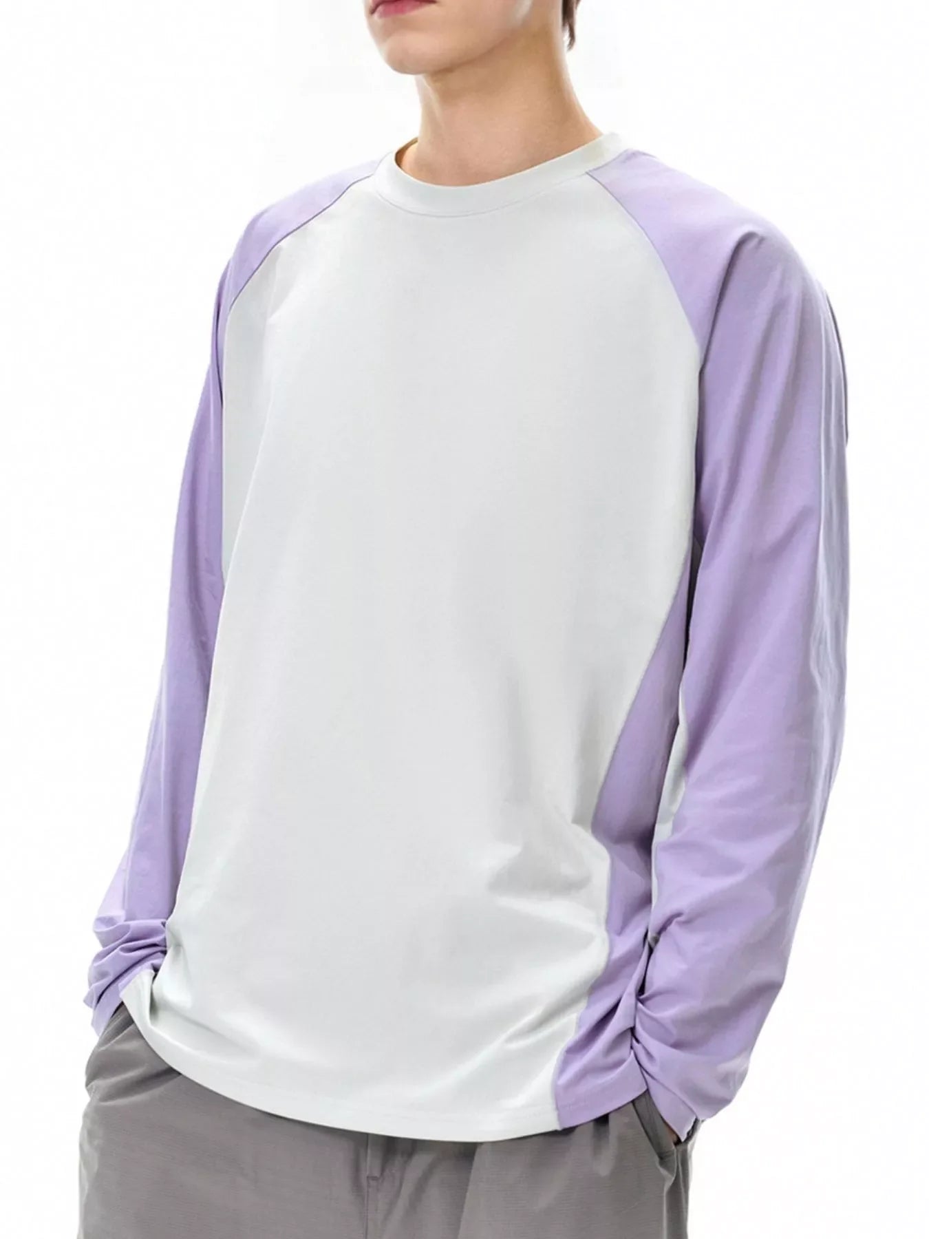 Men's Two-Tone Raglan Long Sleeve T-Shirt