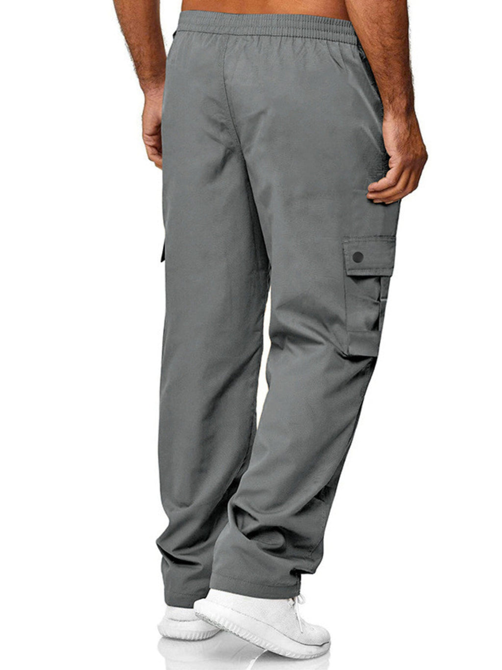 Men's Full Size Cargo Pants with Drawstring Waist Plus Size