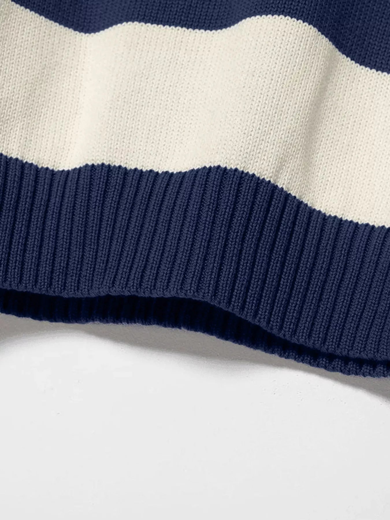 Nautical Striped Round Neck Sweater