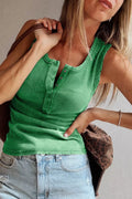 Vintage Distressed Ribbed Mineral Wash Tank Top