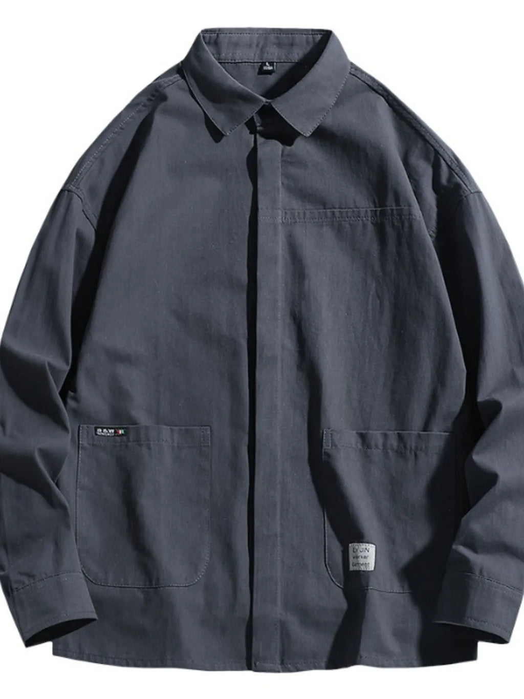 Men's Plus Size Button Up Long Sleeve Shirt