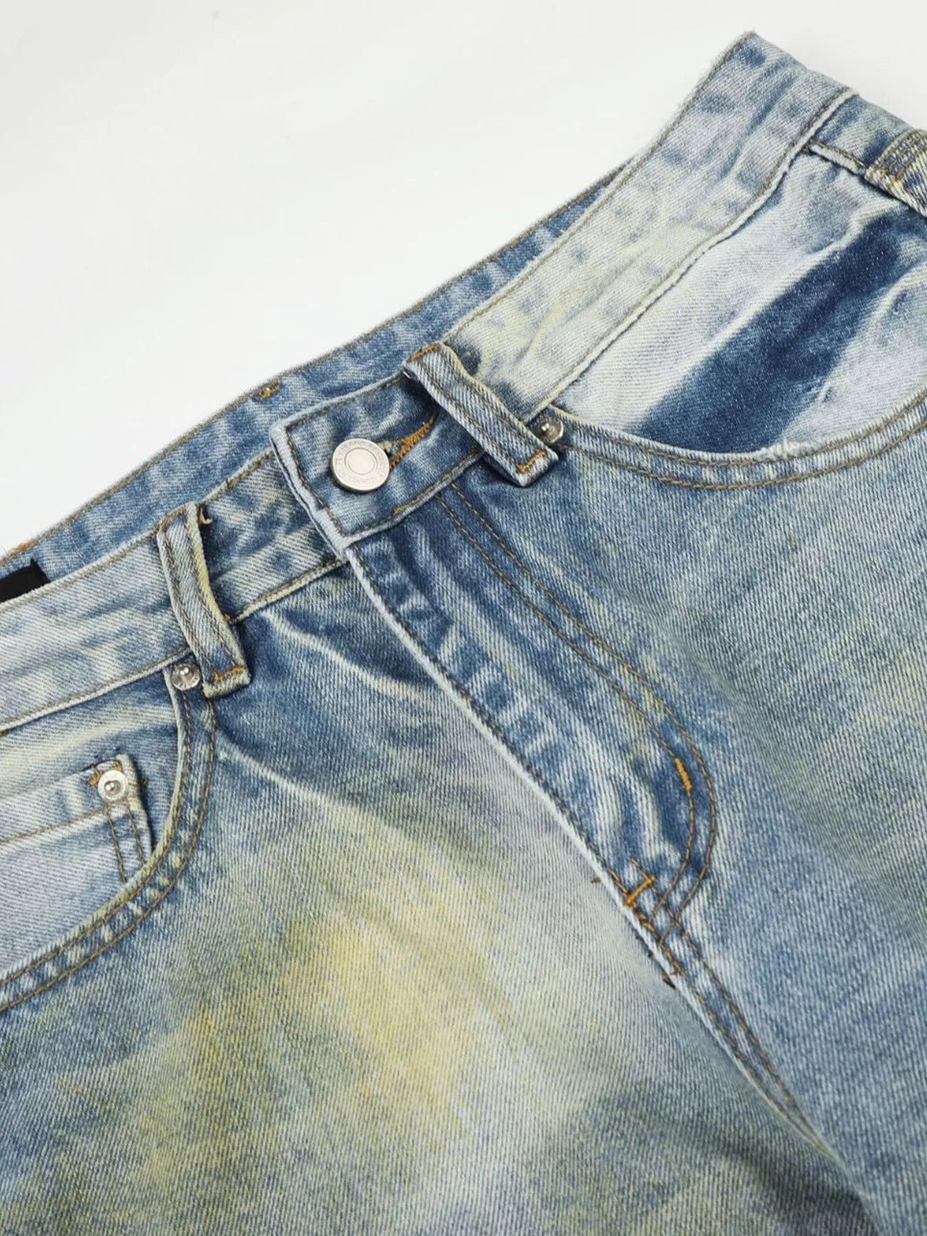 Men's Vintage Wash Wide Leg Jeans