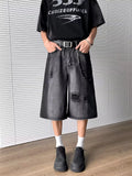 Men's Full Size Distressed Wide Leg Denim Shorts Plus Size